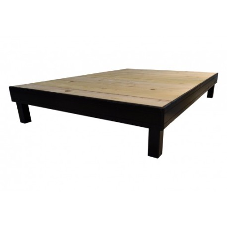 Base De Cama Salcido Muebles Mt7000 Color Chocolate