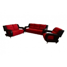 Sala 3 Piezas Famalt Monaco Hudson Color Rojo
