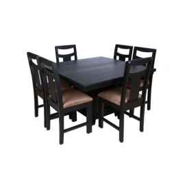 Muebles Acosta Paola Chocolate Antecomedor 6 Sillas          (100)