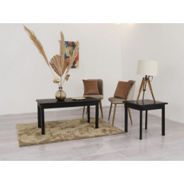 Juego De Mesa De Centro 2 Piezas Fdmo Aruba Color Chocolate